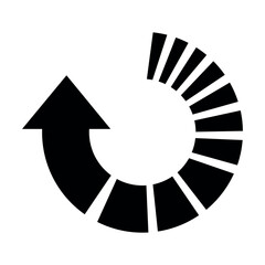 black Vector Circular Arrow illustration