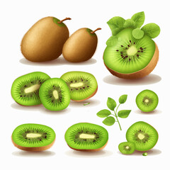A collection of cute Kiwi stickers for your planner or notebook