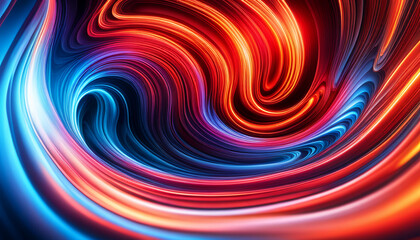 Fototapeta premium Abstract neon red and blue fluid art background