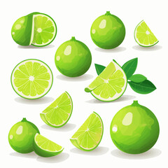 A Lime sticker set with different fruit combinations for added fun
