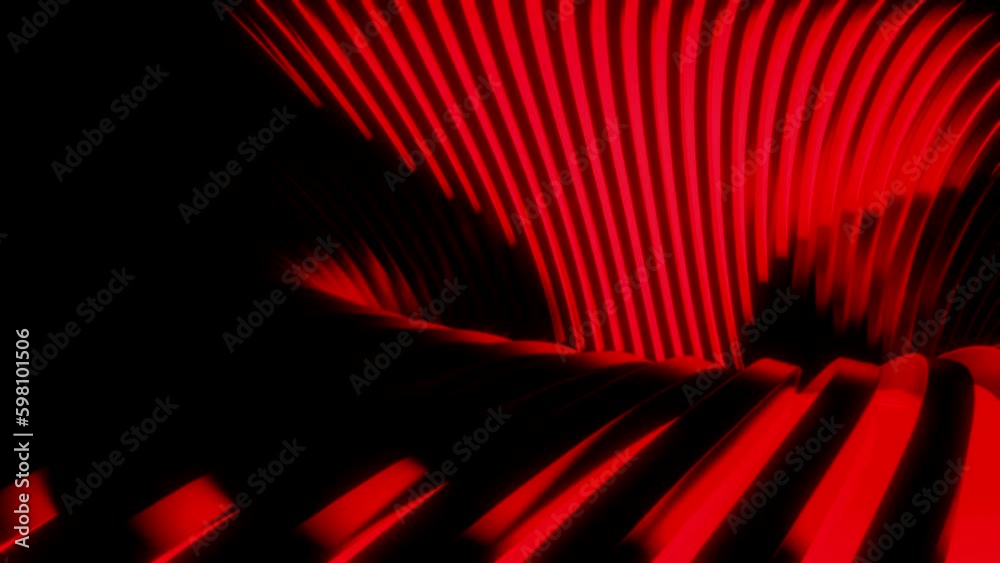 Aufkleber 3d tunnel with stream of moving lines. design. abstract 3d tunnel moves with stripes on black backgr