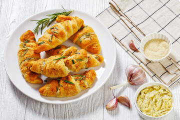 savory crescent rolls with melted cheese filling