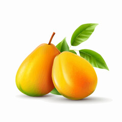 Mango vector illustration with a tropical color scheme