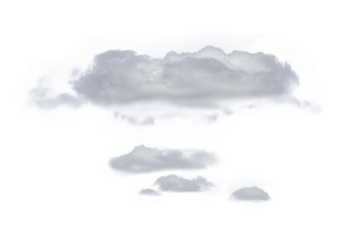 Nature white clouds isolate on white background. Cutout clouds element design for multi purpose use.