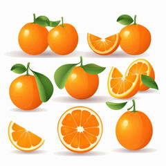 A collection of stylized orange vector graphics for a unique look.
