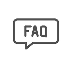 Info and help desk icon outline and linear vector.