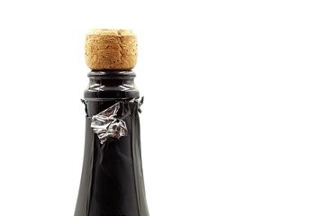 A bottle of cava or champagne about to be uncorked
