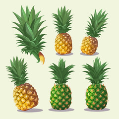 Add a burst of flavor to your designs with these pineapple vector graphics.