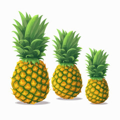 Vector illustrations of pineapple perfect for food-related projects.