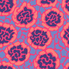 vector earth stone tone camouflage natural seamless pattern on red