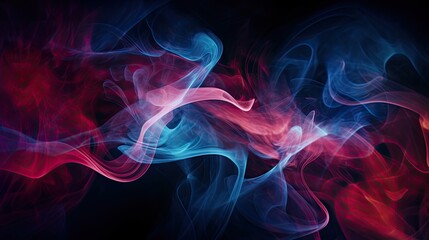 Futuristic Motion of Many-Coloured Flames and Blue Smoke in a Abstract Fantasy Background, Generative AI