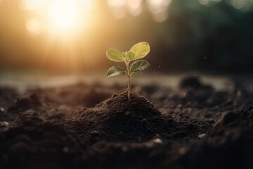 Nature's Potential: Germinating a Green Future with Sunrise Success and Global Forest Protection on Earth Day. Generative AI