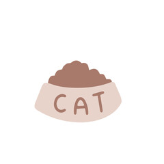 Cute Cat Food icon. Hand drawn vector illustration. Web design, templates, infographics and more