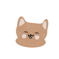 Cat head vector illustration.
Hand drawn cute style.