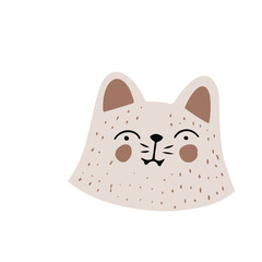 Cat head vector illustration.
Hand drawn cute style.