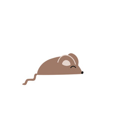 Cute pet mouse animal.
Hand-drawn illustration vector