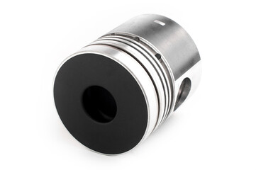 New Piston from a car engine isolated on white background