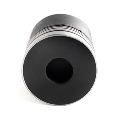 New Piston from a car engine isolated on white background