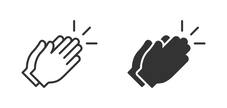 Applause icon. Hands clapping icon. Vector illustration.