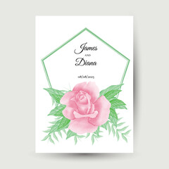 Elegant watercolour invitation card vector design