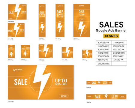 Achieve Your Sales Goals with Our Complete Set of Google Ads Banners