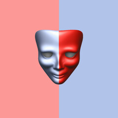 the mask expresses someone behind the mask has its own personality