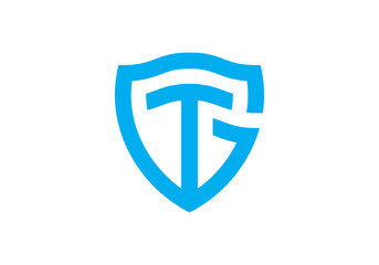 TG shield logo, graphic design template
