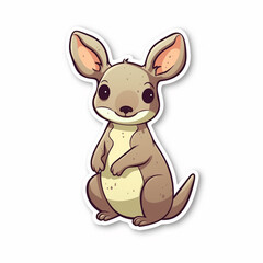 Obraz premium a cute illustration of a happy kangaroo