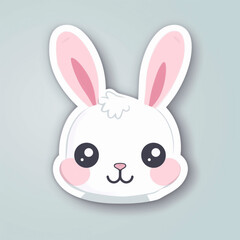 Obraz premium a cute happy rabbit cartoon illustration