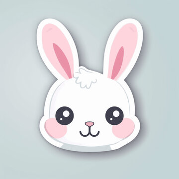 a cute happy rabbit cartoon illustration
