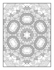  Decorative ornament in ethnic oriental style. Coloring book page.Mandala Coloring Book For Adult. Mandala Coloring Pages. Mandala Coloring Book. Seamless vector pattern.