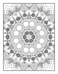  Decorative ornament in ethnic oriental style. Coloring book page.Mandala Coloring Book For Adult. Mandala Coloring Pages. Mandala Coloring Book. Seamless vector pattern.