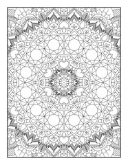  Decorative ornament in ethnic oriental style. Coloring book page.Mandala Coloring Book For Adult. Mandala Coloring Pages. Mandala Coloring Book. Seamless vector pattern.
