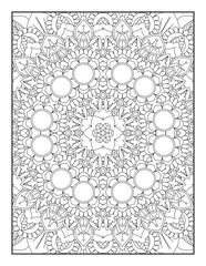  Decorative ornament in ethnic oriental style. Coloring book page.Mandala Coloring Book For Adult. Mandala Coloring Pages. Mandala Coloring Book. Seamless vector pattern.