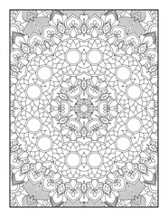 Decorative ornament in ethnic oriental style. Coloring book page.Mandala Coloring Book For Adult. Mandala Coloring Pages. Mandala Coloring Book. Seamless vector pattern.