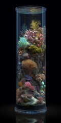 Cylindrical Aquarium Generative AI