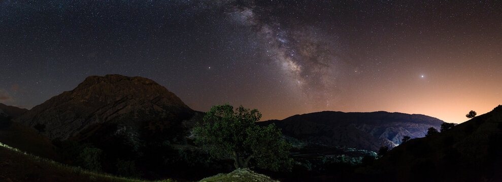 Milky Way Galaxy over Mal Agha Valley, Bagh Malek, Khuzestan, Iran