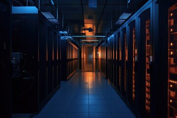 Secure Server Networking in a Dark Blue and Orange Datacenter: the Next Step in Data Storage and Hosting Services, Generative AI