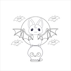 Pastel goth coloring page for all ages