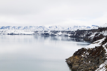 Oskjuvatn lake at Askja, central Iceland landmark