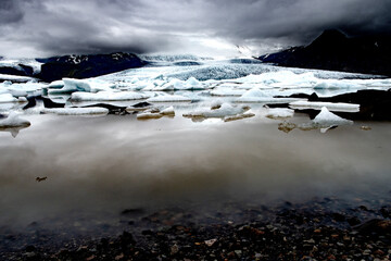 Islandia lodowiec topniejący lodowiec katastrofa ekologiczna © damian
