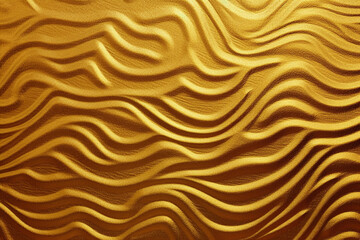 Golden dynamic texture, luxury gold metal texture wave background, liquid background, organic golden curves and abstract lines, luxury golden flow wave, generated ai