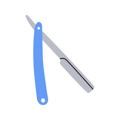 Sharp razor blade icon. Barber shop and hairdresser tools silhouette. Vector illustration.