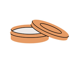 Cream jar, face cream, cosmetic cream icon. Makeup and beauty tools silhouette. Vector illustration.