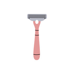 Razor, safety razor, shaver icon. Makeup and beauty tools silhouette. Vector illustration.