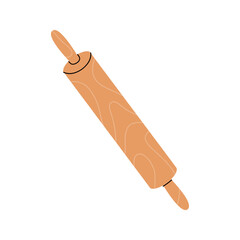 Rolling pin icon. Kitchen tools silhouette. Vector illustration.