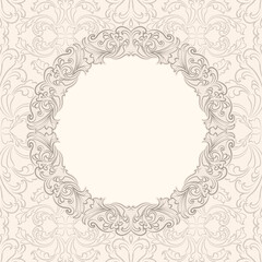 floral frame with vintage pattern