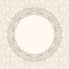 floral frame with vintage pattern