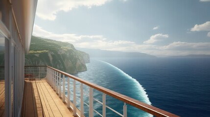 Seaview from cruise ship by Generative AI
