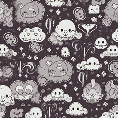 Fototapeta premium seamless pattern with monsters